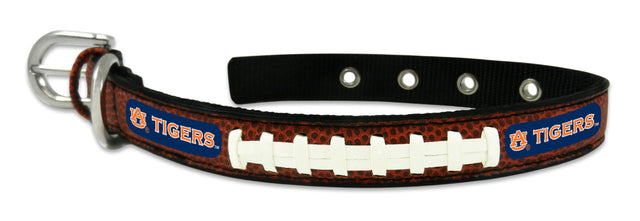 Collar de fútbol pequeño de cuero clásico de Auburn Tigers