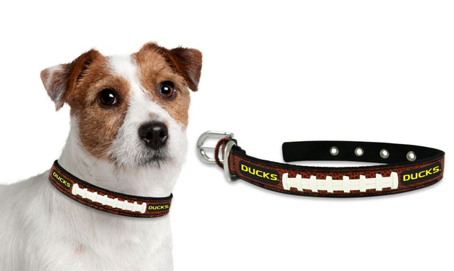 Collar de cuero para mascotas Oregon Ducks, tamaño pequeño, CO