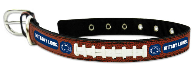 Cuello de fútbol americano de cuero clásico de tamaño mediano de los Penn State Nittany Lions