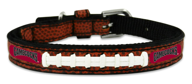 Collar para mascotas de los South Carolina Gamecocks, juguete clásico de cuero de tamaño de fútbol