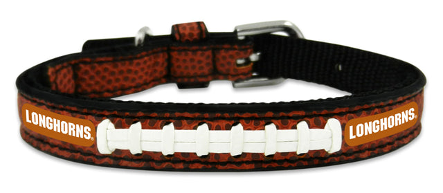 Collar de fútbol de juguete clásico de cuero de los Texas Longhorns