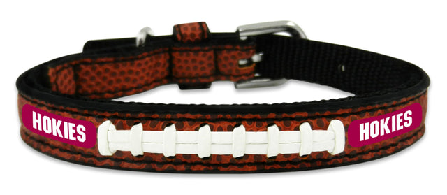 Collar de fútbol de juguete clásico de cuero de los Virginia Tech Hokies