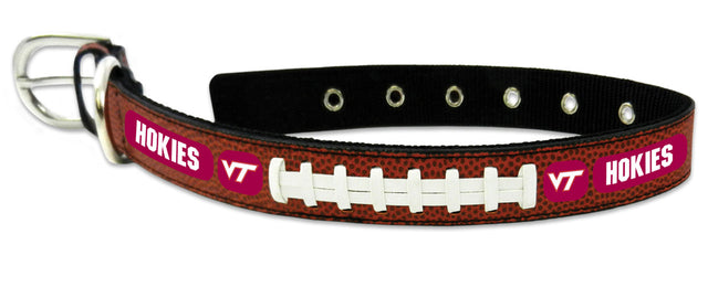 Cuello de fútbol grande de cuero clásico de Virginia Tech Hokies