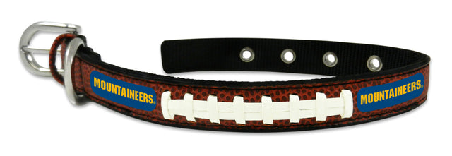 Collar para mascotas de West Virginia Mountaineers, clásico, de cuero, talla pequeña, CO