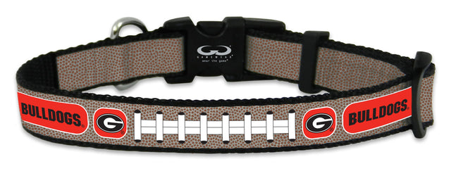 Collar reflectante para mascotas Georgia Bulldogs, talla pequeña, color fútbol