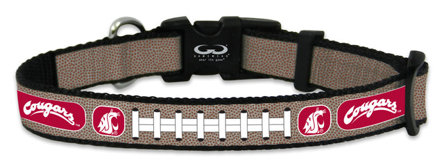 Collar de fútbol pequeño reflectante de los Washington State Cougars