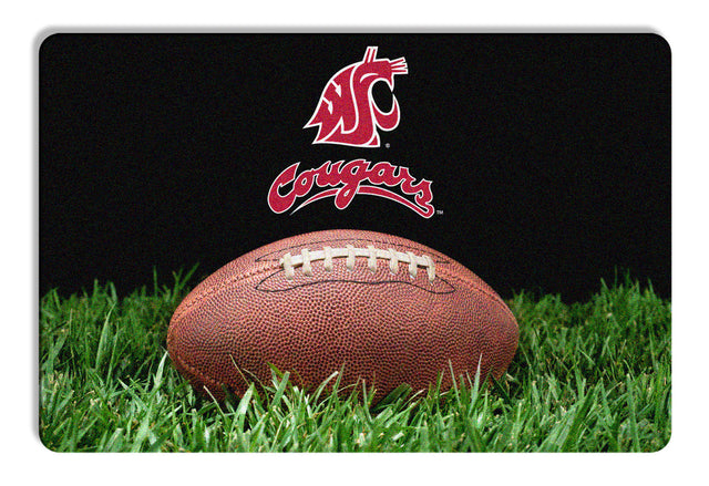 Alfombrilla para cuenco de fútbol americano para mascotas de los Washington State Cougars Classic - L CO