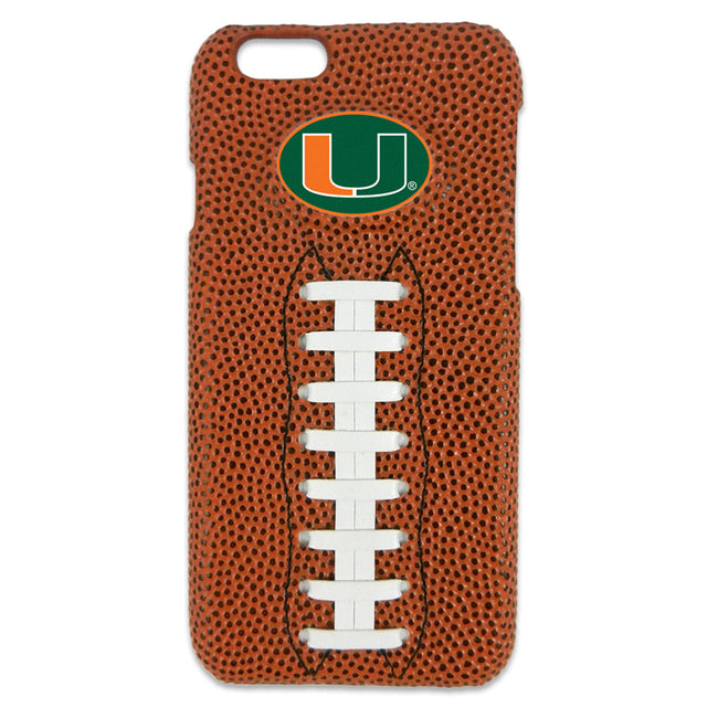 Funda para iPhone 6 con el clásico fútbol de los Miami Hurricanes