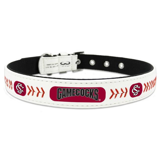 Collar para mascotas de los Gamecocks de Carolina del Sur, clásico, de cuero, talla pequeña, CO