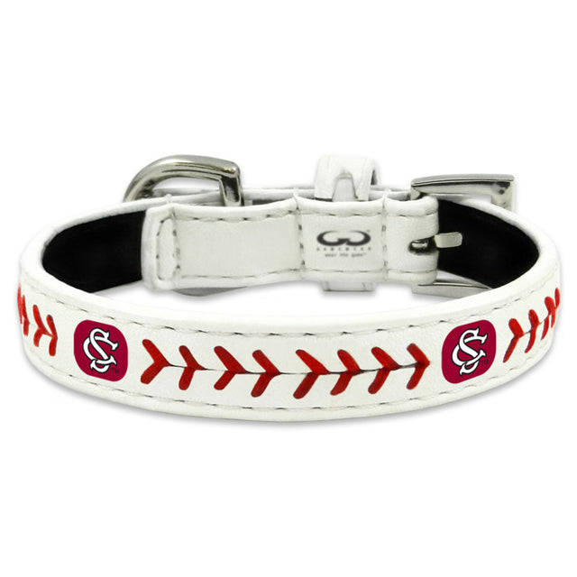 Collar para mascotas de los South Carolina Gamecocks, juguete clásico de cuero con forma de béisbol