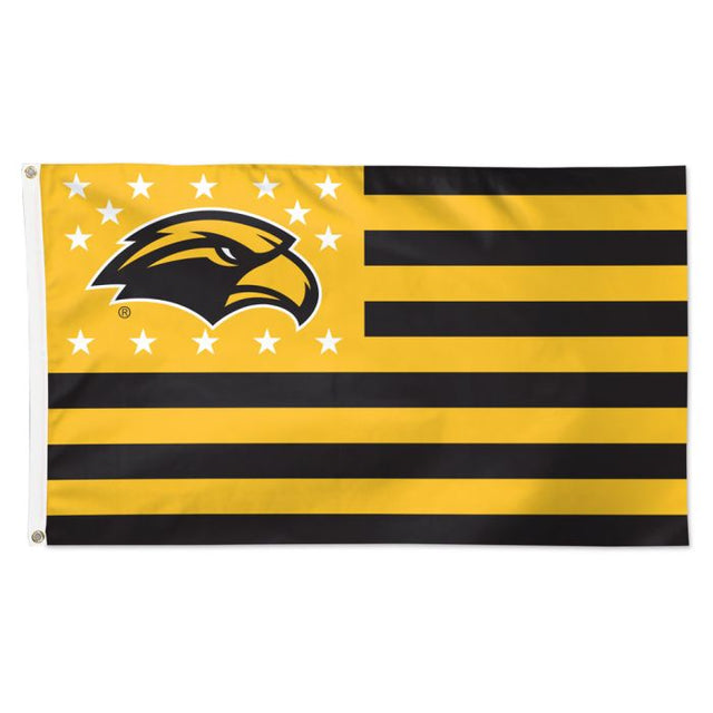 Bandera de estrellas y rayas de Southern Miss Golden Eagles / Stars and Stripes - Deluxe 3' X 5'