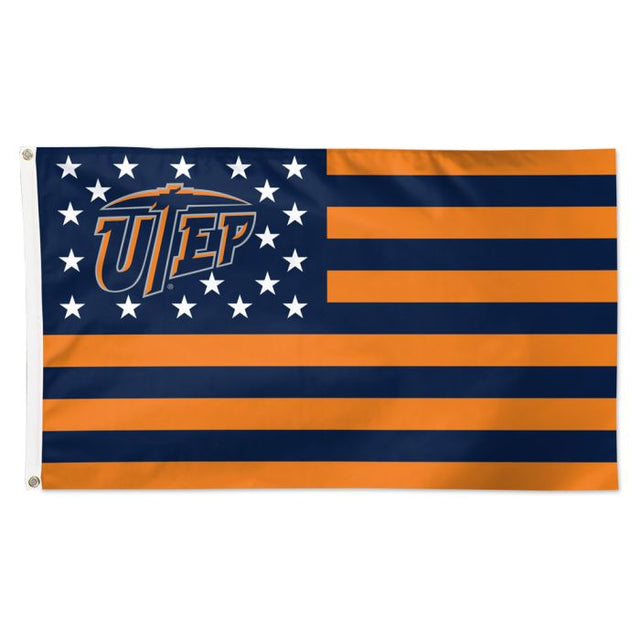 UTEP 矿工/星条旗 STARS &amp; STRIPES 旗帜 - 豪华 3' X 5'