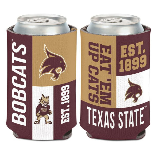 Enfriador de lata Texas State Bobcats de 12 oz.