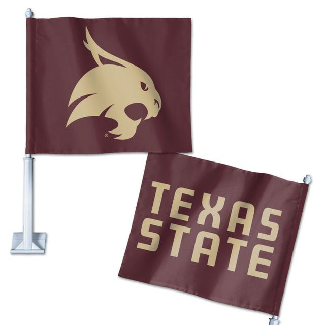 Bandera para auto de los Texas State Bobcats, 11,75" x 14"