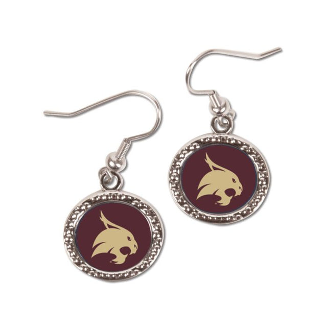 Texas State Bobcats Earrings Jewelry Carded Round