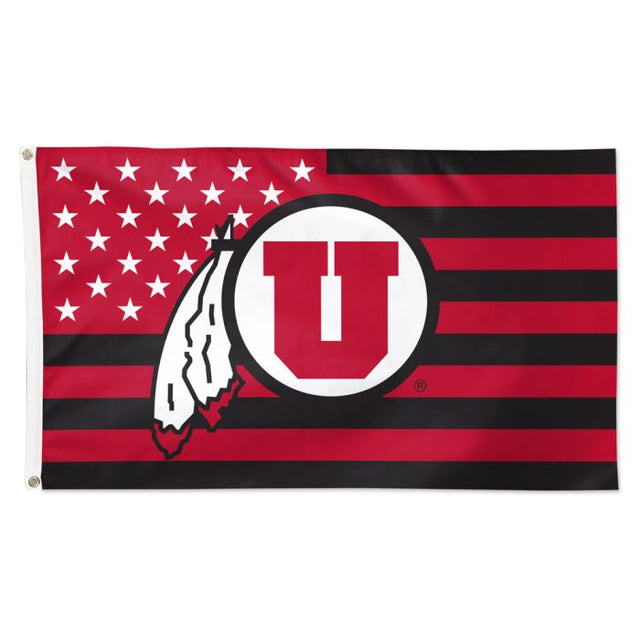 Utah Utes AMERICANA Flag - Deluxe 3' X 5'