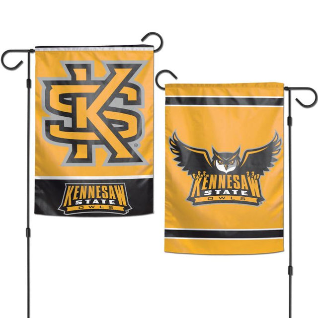 Banderas de jardín de los Kennesaw State Owls de 2 lados, 12,5" x 18"