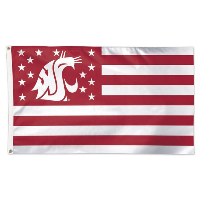 Bandera estadounidense de Washington State Cougars / Stars and Stripes - Deluxe 3' X 5'