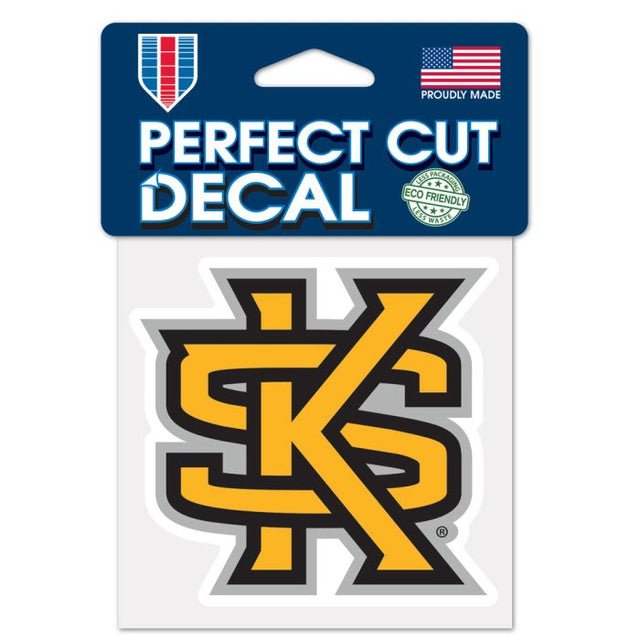 Calcomanía de color de corte perfecto de los Kennesaw State Owls de 4" x 4"