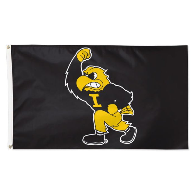 Bandera de los Iowa Hawkeyes FIGHTING HERKY - Deluxe 3' X 5'