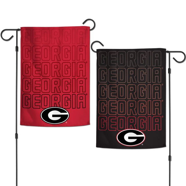 Georgia Bulldogs WATERFALL Garden Flags 2 sided 12.5" x 18"