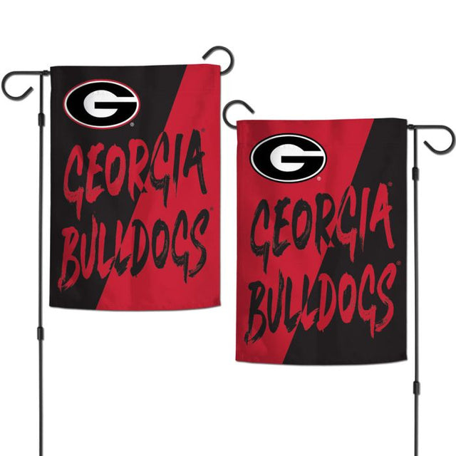 Georgia Bulldogs WORD SPLIT Garden Flags 2 sided 12.5" x 18"