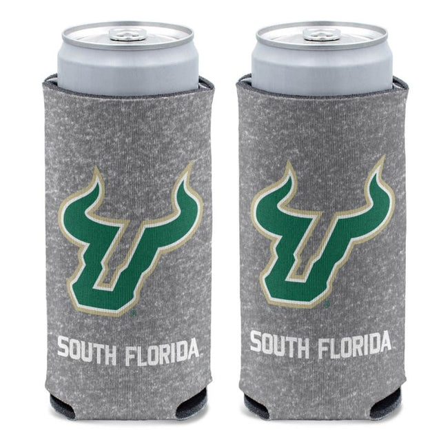 Enfriador de latas delgado de 12 oz con diseño jaspeado de South Florida Bulls