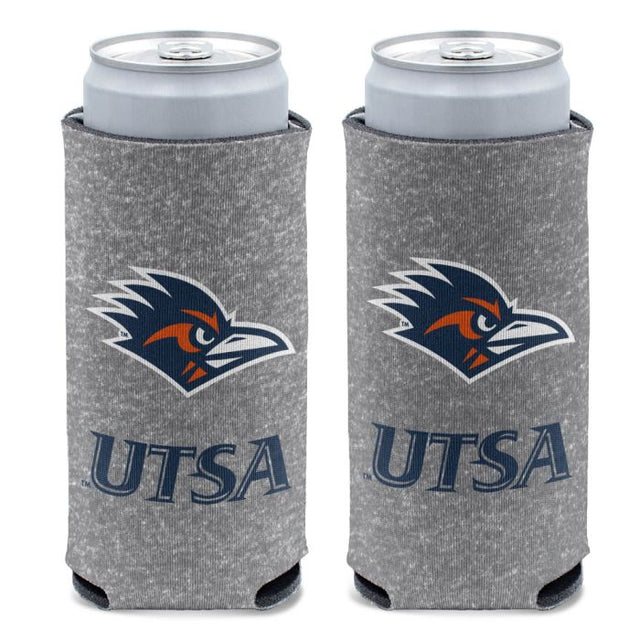 Enfriador de latas delgado de 12 oz con diseño de Texas San Antonio Roadrunners HEATHERED