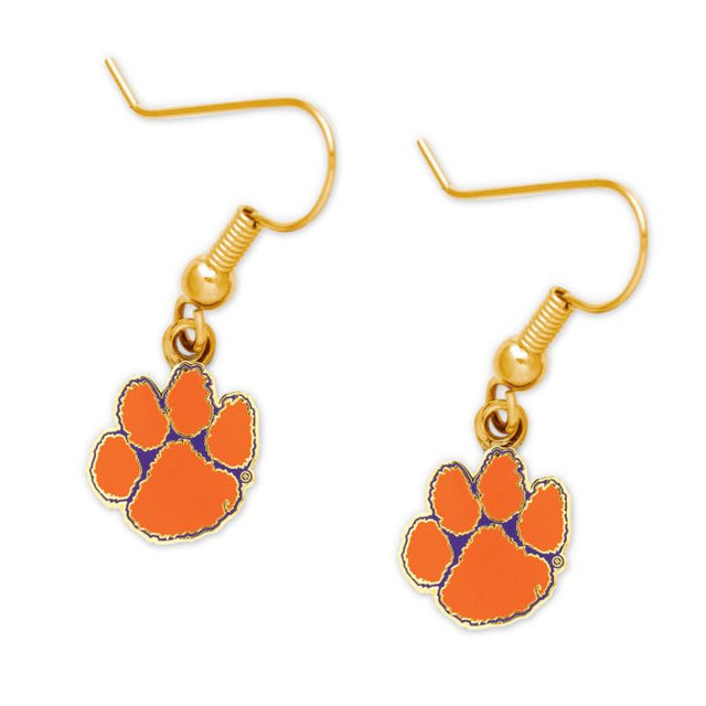 Pendientes de Clemson Tigers con forma de tarjeta de joyería