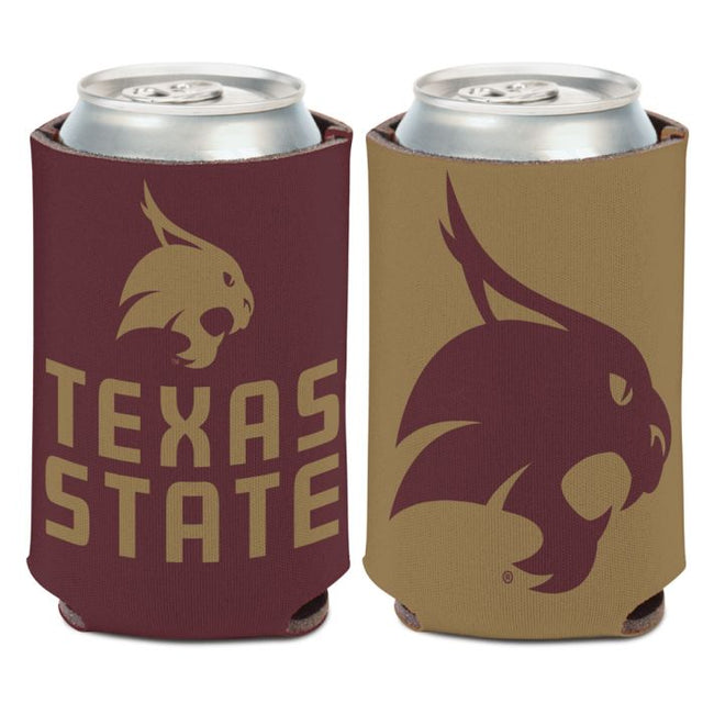 Enfriador de lata con logotipo de Texas State Bobcats, 12 oz.