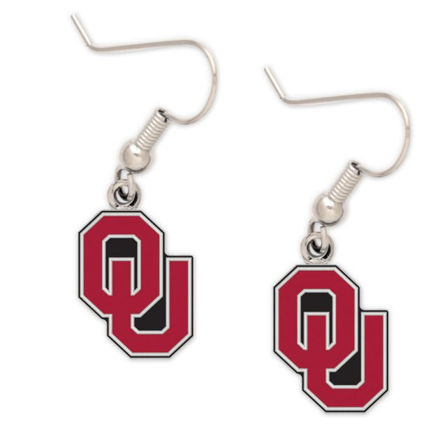 Pendientes de los Oklahoma Sooners con forma de tarjeta