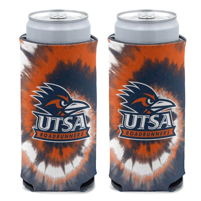 Enfriador de latas delgado de 12 oz con estampado TIE DYE de Texas San Antonio Roadrunners