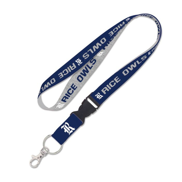 Rice Owls HEATHER Lanyard w/detachable buckle 1"