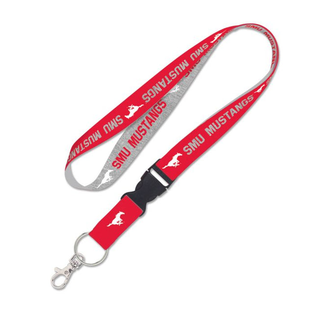 Southern Methodist Mustangs HEATHER Lanyard w/detachable buckle 1"