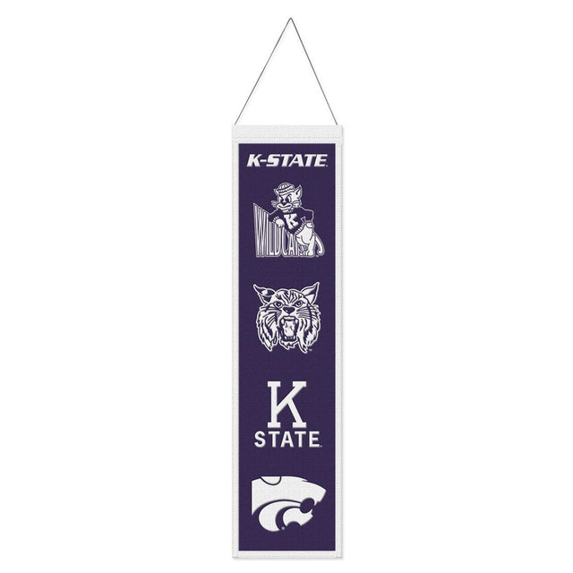 Kansas State Wildcats Banner Wool 8x32 Heritage Evolution Design