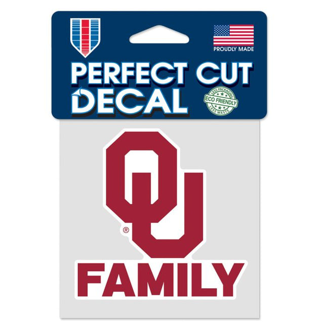 Oklahoma Sooners FAMILY Perfect Cut Color Decal 4" x 4"