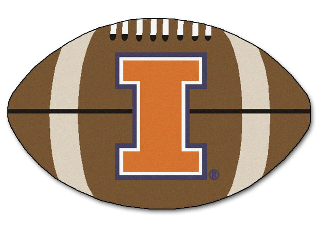 Tapete de fútbol de Illinois Fighting Illini de 22 x 35 pulgadas