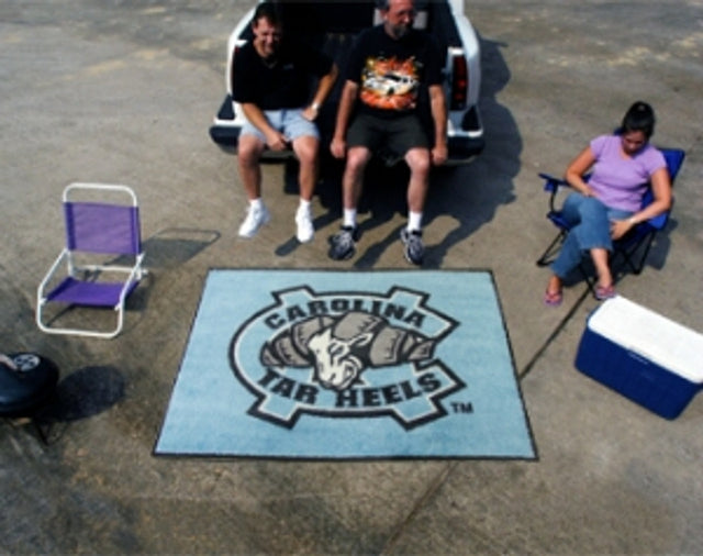 Alfombra de los Tar Heels de Carolina del Norte: diseño de logotipo de Tailgater