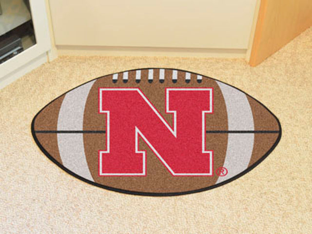 Tapete de fútbol de los Nebraska Cornhuskers de 22 x 35 pulgadas