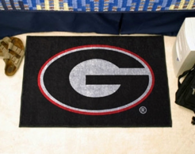 Alfombra Georgia Bulldogs, estilo básico (negra), diseño en forma de "G"