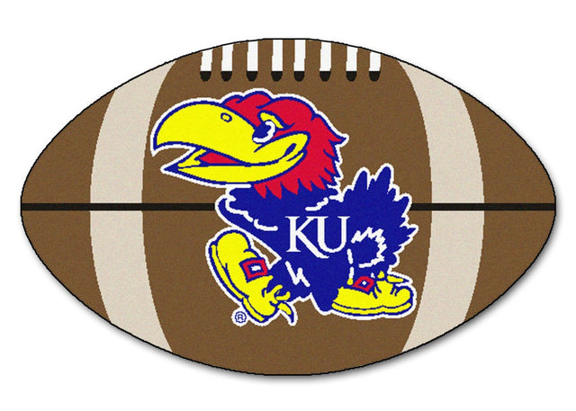 Tapete de fútbol de los Kansas Jayhawks de 22 x 35 pulgadas