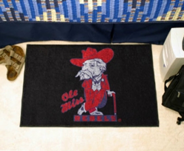 Alfombra Mississippi Rebels: diseño de mascota, estilo básico