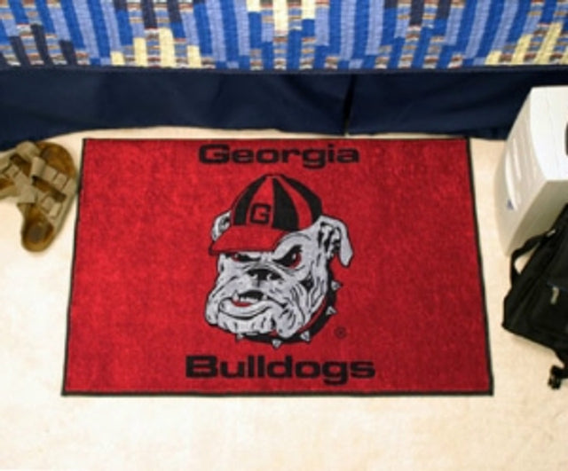 Alfombra Georgia Bulldogs de 19 x 30 pulgadas, diseño de logotipo de estilo inicial