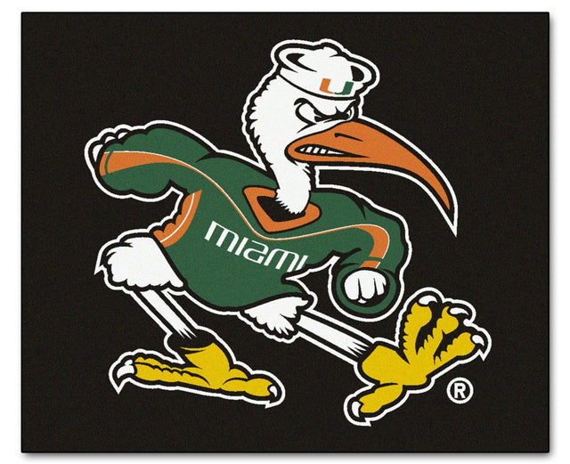 Miami Hurricanes Area Rug - Tailgater, Mascot Design