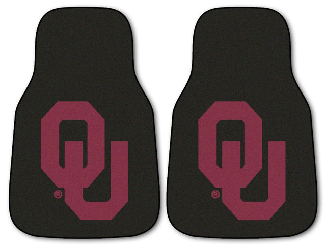 Juego de 2 alfombrillas para coche con estampado de los Oklahoma Sooners