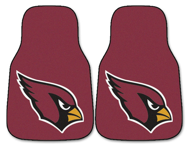 Juego de 2 alfombrillas estampadas para coche de los Arizona Cardinals