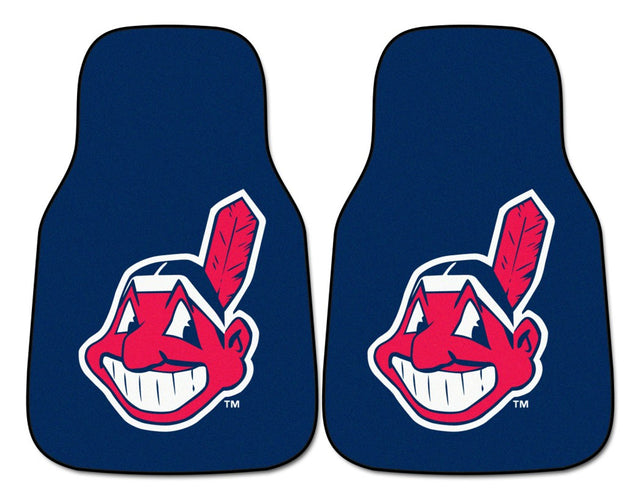 Cleveland Indians Car Mats Printed Carpet 2 Piece Set