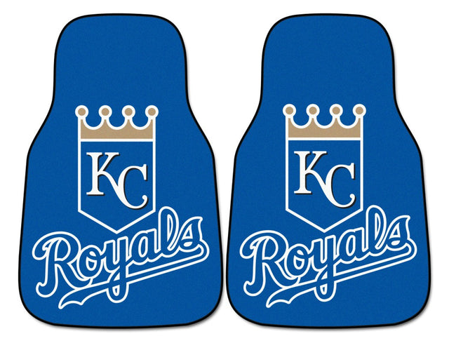 Juego de 2 alfombrillas para coche con estampado de los Kansas City Royals