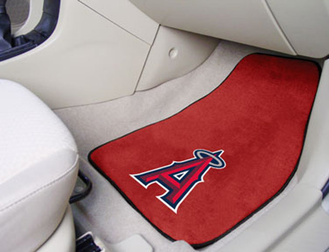 Juego de 2 alfombrillas para coche con estampado de Los Angeles Angels of Anaheim