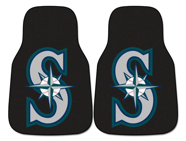 Juego de 2 alfombrillas para coche con estampado de los Seattle Mariners